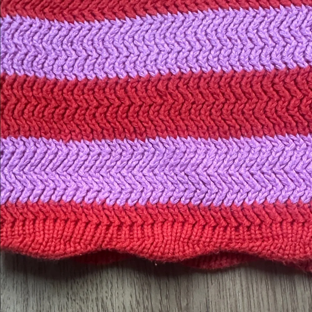 GAP Women’s 100% Cotton Red and Pink Striped Knit Tank Top Size Medium - Picture 4 of 8